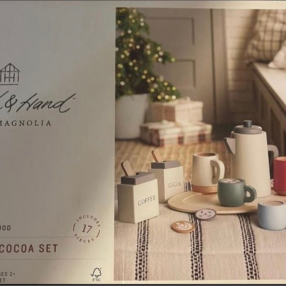 New Hearth and Hand Pretend Play Wooden Coffee Cocoa set - Picture 5 of 5